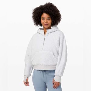 lululemon scuba oversized 1/2 zip in vapor size XS/S